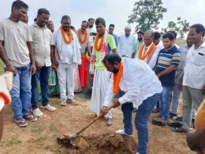 पीएचसी निर्माण के लिए भूमि पूजन सह शिलान्यास