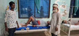 सड़क दुर्घटना में बाइक सवार जख्मी, रेफर