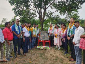 Jamshedpur news. हितकू पंचायत सचिवालय भवन का शिलान्यास किया