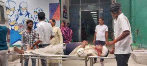 झींगई डिहरा गांव के पास बाइक पलटने से युवक घायल, रेफर