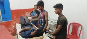 अनियंत्रित ऑटो पलटी, एक जख्मी