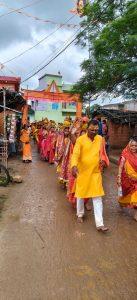 सोनारायठाढ़ी में प्राण प्रतिष्ठा को लेकर निकाली गयी भव्य कलश यात्रा