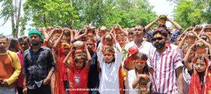 महाष्टयाम को लेकर निकली गयी कलश शोभायात्रा