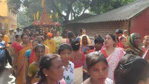 मिलनपल्ली राधा कृष्ण मंदिर से निकाली गयी भगवान जगन्नाथ की भव्य रथ यात्रा