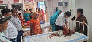 पिलर से दबकर चार वर्षीय मासूम हुआ जख्मी, रेफर