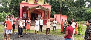 रेलवे दुर्गा मंदिर में चोरी पर ग्रामीणों ने जताया आक्रोश