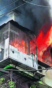 Patna News : बहादुरपुर में अपार्टमेंट की तीसरी मंजिल पर आग, एक फ्लैट खाक