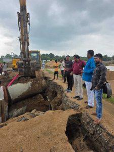 इस बरसात में दूसरी बार बहा डोड़मा गोविंदपुर पथ का डायवर्सन