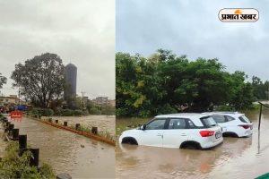 रांची में बारिश का कहर! स्वर्णरेखा नदी उफान पर, पुल के ऊपर से बह रहा पानी, आसपास के घर डूबे
