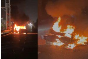Video: पटना के अटल पथ पर भीड़ ने गाड़ियों में लगायी आग, पुलिस पर भी किया हमला