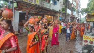 वार्षिकोत्सव पर श्री साईं सेवा समिति ने निकाली कलश शोभायात्रा