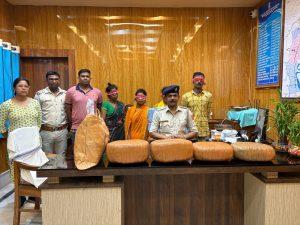 27 किलो गांजा के साथ तीन महिला समेत चार आरोपित गिरफ्तार