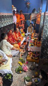 नवग्रह  मंदिर के लिए निकाली गयी भव्य कलश यात्रा
