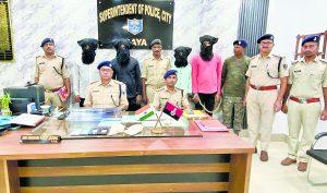 Gaya News : फल्गु नदी के किनारे लूट की योजना बनाते चार अपराधी धराये