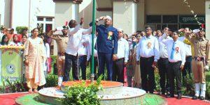 कृषि महाविद्यालय में झण्डोत्तोलन