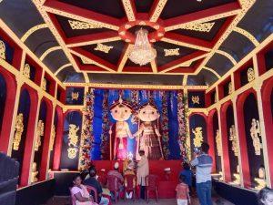 रामयश रोड व भेड़वा के पूजा पंडालों में आकर्षण का केंद्र बनीं गणेश प्रतिमा